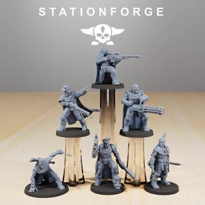 Stationforge Miniatures - Nation Guard - Orkaz Hunters - 28 mm sobremesa impresión 3D - Imagen 1 de 7