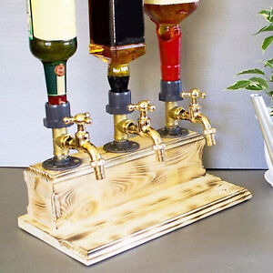 Whiskey Dispenser Durable Lightweight Wooden Fathers Day Wine Liquor Drink