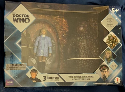 Juego de figuras de coleccionista de Doctor Who The Three Doctors Brigadier Jo Grant Gel Guard Foto 1 de 4