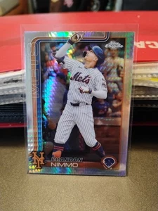 2025 Topps Chrome BRANDON NIMMO Prisma Rifrattore - METS ⚾️🔥 - Foto 1 di 2