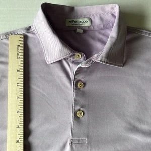 Peter Millar Summer Comfort Polo Shirt Men's Medium Lavender Stretch - No Logos - Picture 1 of 7