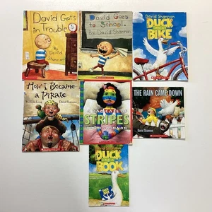 David Shannon Pirate Duck Trouble Preschool Kindergarten 7 Children's Book Lot - Picture 1 of 4