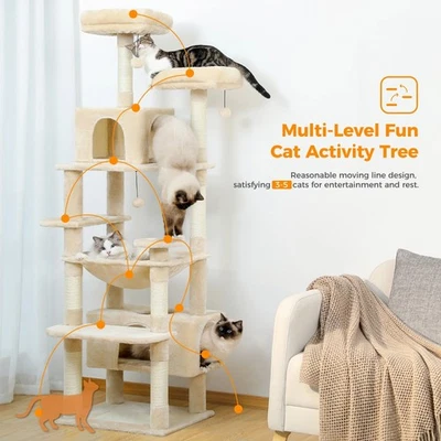 Multi-Level Cat Tree Tower Scratching play Condos Toys  for indoor - Image 1 of 4