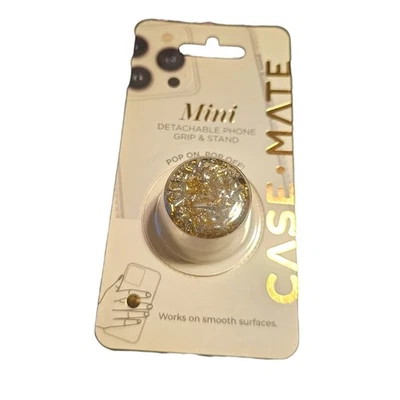 Soporte de agarre para teléfono CaseMate MINIS extraíble MagSafe dorado plata polvo de estrellas  Foto 1 de 4