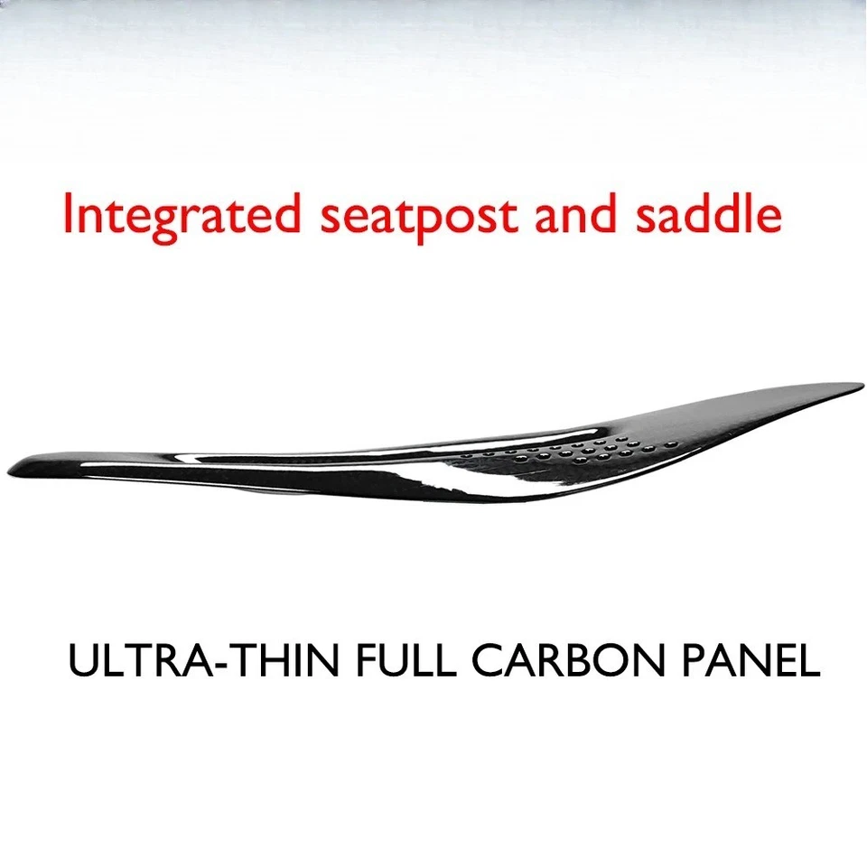 Placa de sillín de carbono completa ultraligera para bicicleta de montaña/carretera 122x265 mm brillante/mate Foto 1 de 4