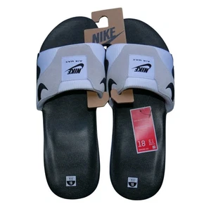 Nike Air Max 1 Men's Size 18 Slides Sandals White/Black/Lt Neutral Grey NEW - Picture 1 of 11