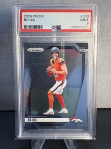 2024 Prizm Bo Nix RC Rookie #309 Broncos PSA 9 - Picture 1 of 2
