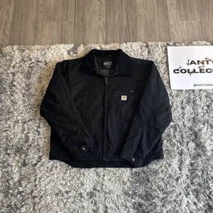 Carhartt Detroit Jacket Black Zip Blanket Lined 103828-BLK Men’s Size XL Y2K HTF - Picture 1 of 17
