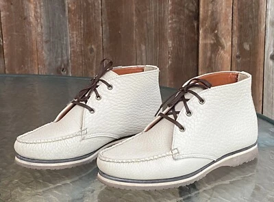 Botas Chukka Dooney & Bourke Puntera Moc Cuero Blanco Para Mujer Talla 8 Foto 1 de 4