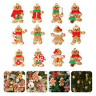 Cute Gingerbread Man Baubles for Christmas Tree - Set of 12