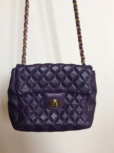 Borsetta tracolla Maurizio Collection in pelle colore viola - Foto 1 di 4