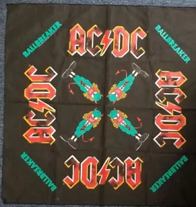 AC/DC - VINTAGE EUROPEAN 1995 TOUR BANDANA - 21 X 21 INCHES. NEW CONDITION - Picture 1 of 1