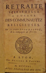 BOURDALOUE Père RETRAITE SPIRITUELLE A L'USAGE DES COMMUNAUTES RELIGIEUSES 1721 - Imagen 1 de 4