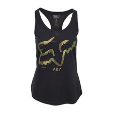 FOX RACING WOMENS CAMO LOGO RACER BACK BLACK TANK