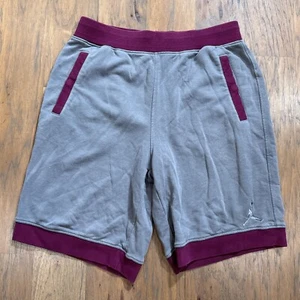 Jordan pantaloncino uomo XL grigio felpa pantaloncino jumpman basket logo casual tasche - Foto 1 di 12