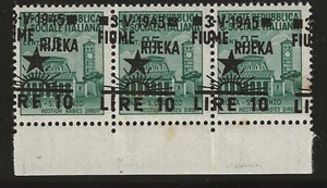 Occupazione Jugoslava Fiume - 10 l. su 25 c. Rijeka soprastampa obliqua MNH** - Picture 1 of 1