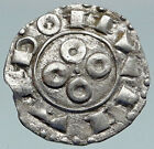 1100-1200 FRANCE Melgueil Maguelonne ANTIQUE Silver Denier Medieval Coin i87261