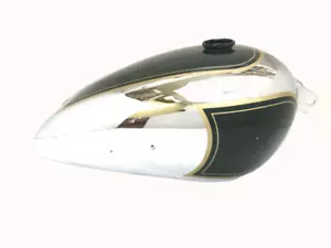 Gas Tank For Bsa B31 In Chromed & Black Paint (Fuel Tank) - Picture 1 of 5