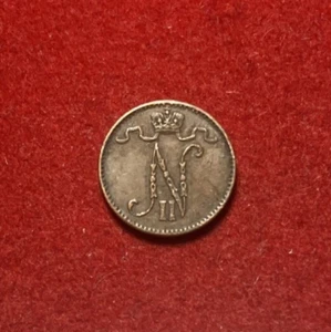 Finland 1912 Penni Copper Coin KM#13 T4608 - Picture 1 of 2