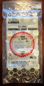 Vintage Handy Products Co. Outdoor Christmas Light Holders For Gutters White 16 - Picture 1 of 2
