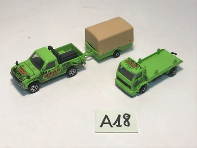 majorette toyota pick-up con rimorchio e camion ford jungle mission n 292 - Immagine 1 di 2