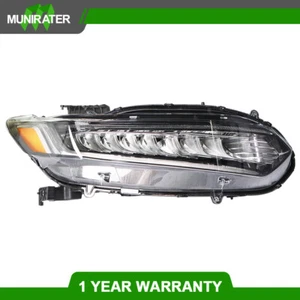 Single RH Side For 2018-2021 Honda Accord Headlight Replacement LED Clear Lens - Picture 1 of 12