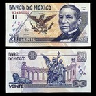 New Listing1998 Mexico Paper Money $20 Pesos Juarez Banknotes World Currency Foreign Cash