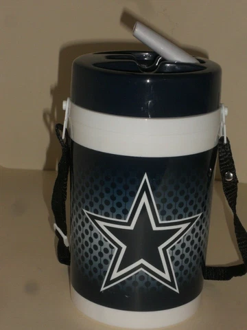 New Dallas Cowboys NFL Football Plastic 1 Liter Water Bottle With Carrying Strap Cover