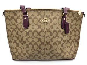 COACH CH504 IMRSF (Deep Berry) Signature Tote - Picture 1 of 7