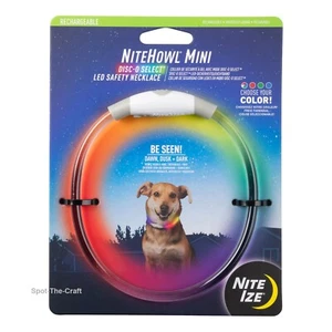 x Nite Ize NiteHowl LED Mini Dog Collar Rechargeable Safety Disc-O NHOMR-07S-R3 - Picture 1 of 7