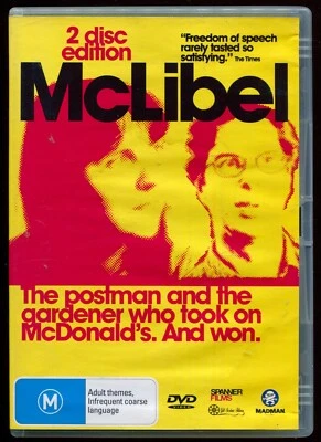McLibel (DVD, 2005, 2-Disc Set) McDonalds Documentary - Image 1 of 2