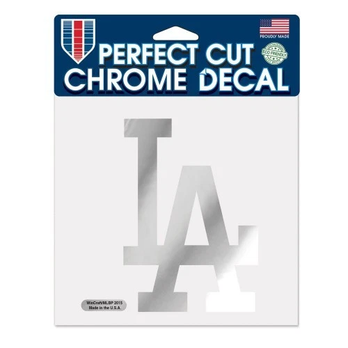 LOS ANGELES DODGERS PERFECT CUT CHROME DECAL 6"X6" FOR WINDOWS HIGH QUALITY - Image 1 of 1