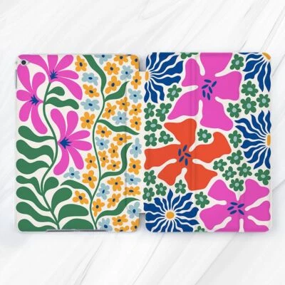 Colorful Abstract Flowers Case For iPad 10.2 Air 3 4 5 Pro 9.7 11 12.9 Mini - Image 1 of 4