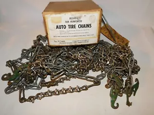 Sears Allstate V-Bar Tire Snow Chains, MADE IN USA, 1 Pair, 67" x 12" - Used - Bild 1 von 7