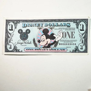 Disney Dollars 1990 Vintage 1 Dollar Mickey Mouse Serie Stempelglanz - Bild 1 von 3