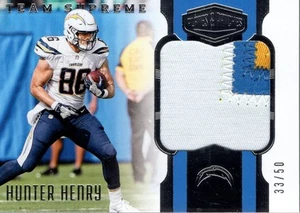 2017 Panini Plates and Patches Team Supreme Patches #10 Hunter Henry /50 - FB - Picture 1 of 2
