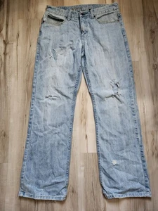 Urban Pipeline Jeans Relaxed Straight Light Denim Skater Distressed Mens 32/32 - Picture 1 of 17