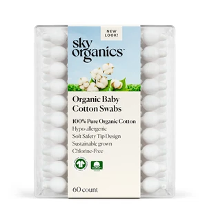 Organic Baby Cotton Swabs for Baby, 100% Pure Organic Cotton, GOTS Certified Org - Picture 1 of 12