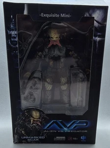 Hiya Toys AvP Aliens vs Predator Unmasked Scar 1:18 Scale 3 3/4 Inch Figure - Picture 1 of 2
