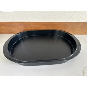 Tupperware Preludio Black Oval Serving Tray - Picture 1 of 5
