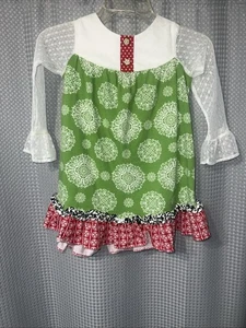 Counting Daisies Little Girls Size 6 Dress Lace Bodice Ruffled Hem Button Back - Picture 1 of 3