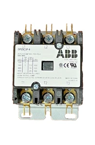 ABB DP25C3P-4 Definite purpose contactor 3 pole 25FLA 35 AMP RES 480 VAC Coil - Picture 1 of 5