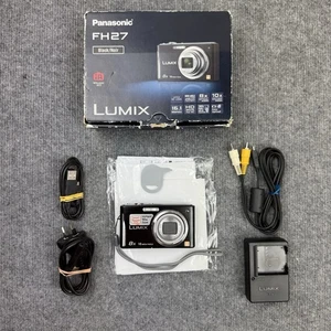 Panasonic LUMIX DMC-FH27 Black Digital Camera - 16.1MP w/ Box and Charger - Picture 1 of 20