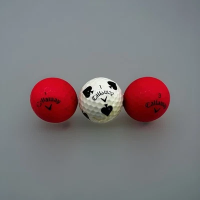 Bolas de golfe Callaway cromadas pá macia cartão de terno de pôquer vermelho superquente 1 super rápido 3 - Imagem 1 de 4