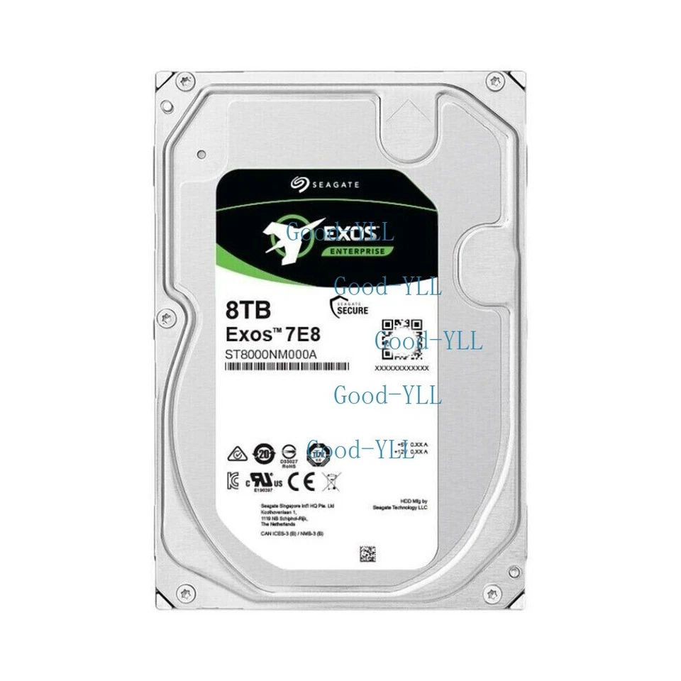 Seagate ST8000NM000A Exos 7E8 8TB Sata 256MB 3.5" Internal HDD Hard Disk Drive - Image 1 of 1