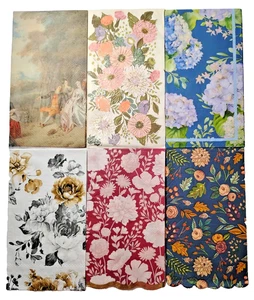 6 individuelle Papierservietten romantisch Blumen MIXED MEDIA Decoupage SET - Bild 1 von 15