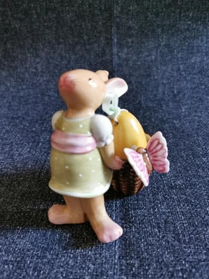 Villeroy & Boch Bunny Family Bunny Girl Green Basket Butterfly Bunny Girl - Image 1 of 4