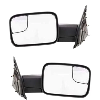 Juego de espejos retrovisores de remolque para 02 09 Dodge Ram 1500 lado izquierdo y derecho manual plegable punto ciego Foto 1 de 4