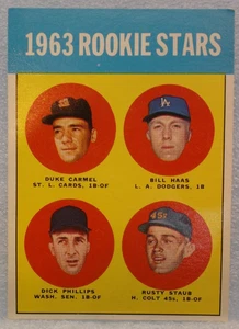 1963 Topps "Rookie Stars" Carmel, Haas, Phillips & Staub Tarding Card (#544) - Picture 1 of 2