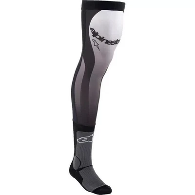 ALPINESTARS CALZE LUNGHE MX KNEE BRACE SOCKS BLACK WHITE - Immagine 1 di 2